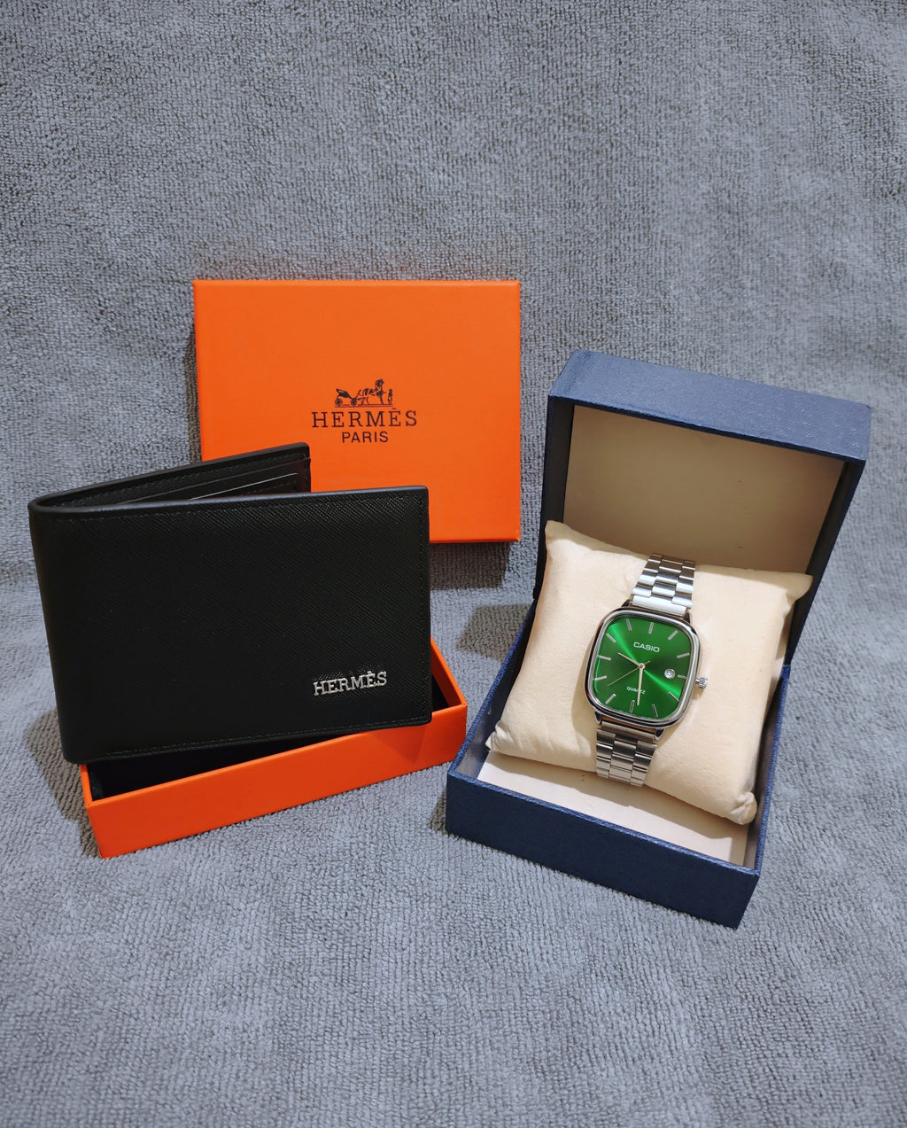 MEGA Pack Homme : Montre Casio & Portefeuille Hermès