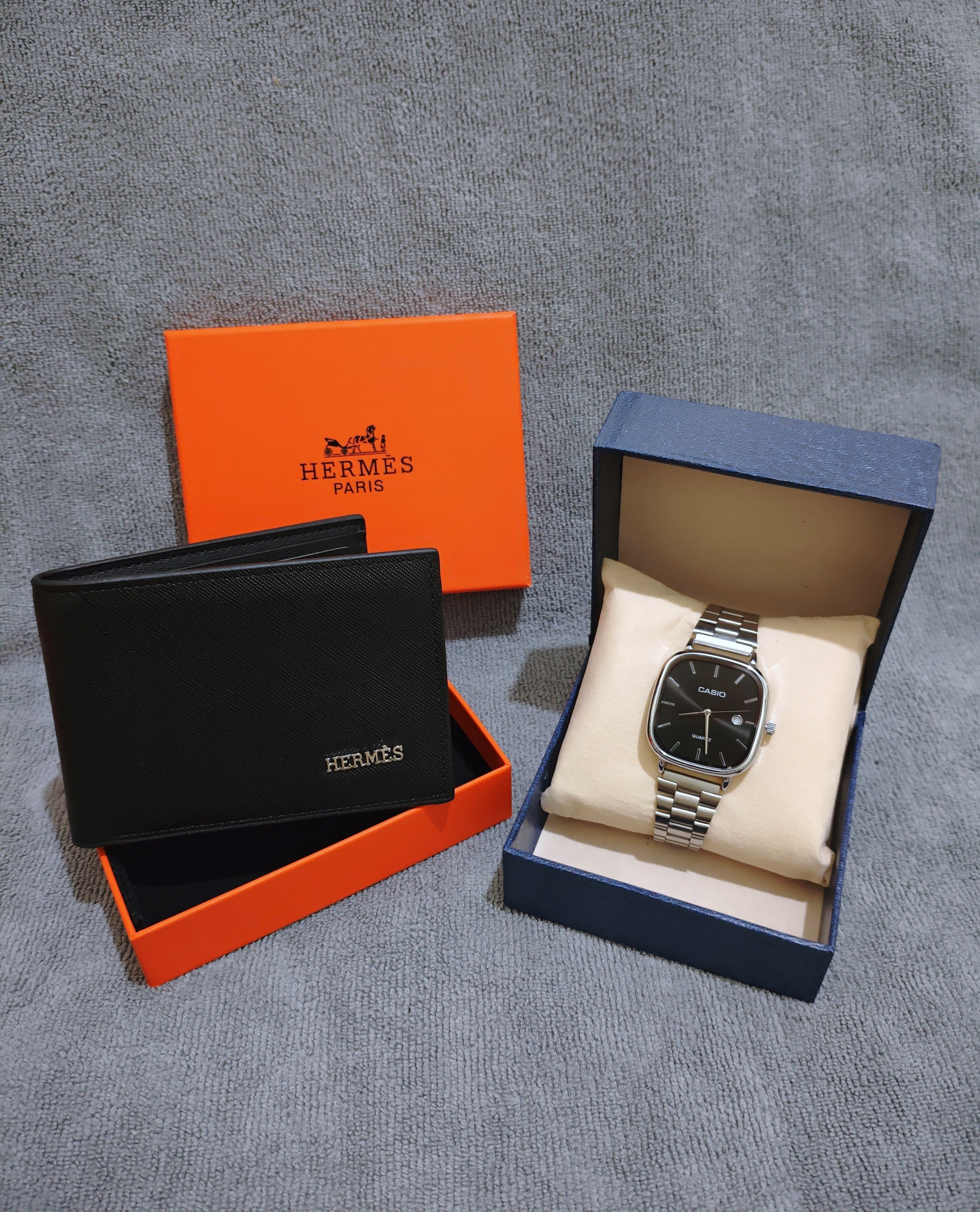 MEGA Pack Homme : Montre Casio & Portefeuille Hermès