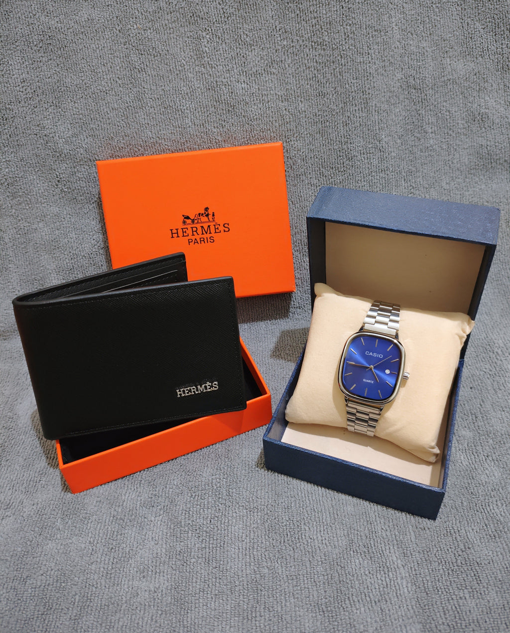 MEGA Pack Homme : Montre Casio & Portefeuille Hermès